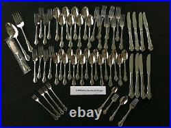 59 Pcs Service for 8 Oneida Oneidacraft Deluxe Chateau Stainless Extra Teaspoons