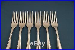 6 Dinner Forks Oneida Community CHATELAINE Stainless Flatware 7 1/4