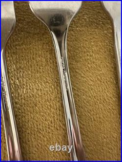 (6) Dinner Forks Oneida Community ROYAL FLUTE Stainless Flatware Glossy