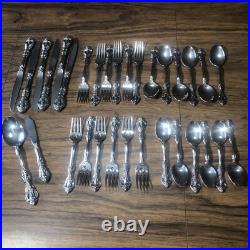 6 Place Settings Oneida Cube Flatware MICHELANGELO Heirloom Stainless 32 Pieces