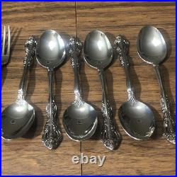 6 Place Settings Oneida Cube Flatware MICHELANGELO Heirloom Stainless 32 Pieces