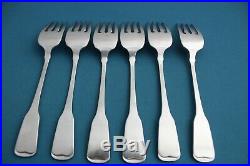 6 Salad Forks Oneida AMERICAN COLONIAL CUBE Stainless 6 1/2