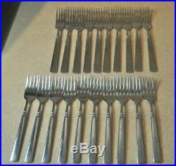 60 Oneida USA Stainless Steel Flatware Glossy Svc for 8 Plus Serving EASTON