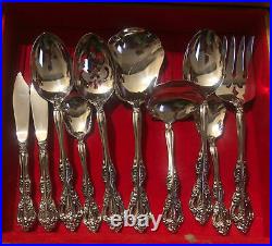 60 Pc Oneida Michelangelo Cube USA stainless flatware Service For 10+ Serving