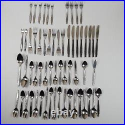 60 Piece Lot Oneida Northland Stainless Steel Korea Flatware Serveware Utensils