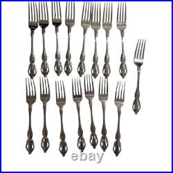 61 Piece Set Oneida Renoir Pembrook Stainless Flatware Floral + Serving Pieces