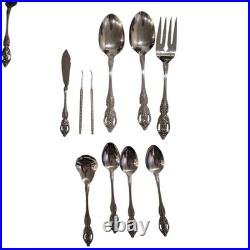 61 Piece Set Oneida Renoir Pembrook Stainless Flatware Floral + Serving Pieces