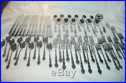 61 Piece Set Oneida Stainless Flatware Dover Service for 12 Excellent