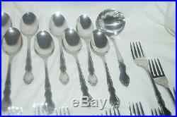 61 Piece Set Oneida Stainless Flatware Dover Service for 12 Excellent