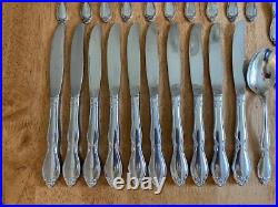 62 pc SET ONEIDA USA CHATELAINE Stainless 6pc PLace Sets x 10+