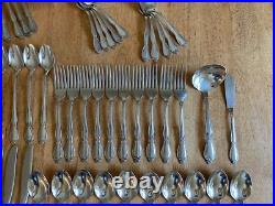 62 pc SET ONEIDA USA CHATELAINE Stainless 6pc PLace Sets x 10+