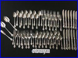 63 Pcs! Serves 12 Chateau Oneidacraft Deluxe Stainless with15 Teaspoons Free Ship