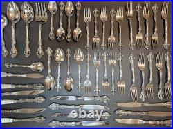 63 Pieces Oneida Cube Stainless Flatware Set Michelangelo Pattern VGUC