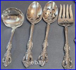 63 Pieces Oneida Cube Stainless Flatware Set Michelangelo Pattern VGUC