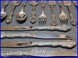 63 Pieces Oneida Cube Stainless Flatware Set Michelangelo Pattern VGUC