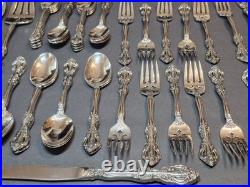 63 Pieces Oneida Cube Stainless Flatware Set Michelangelo Pattern VGUC