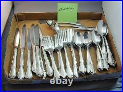 63 Pieces Oneida Oneidacraft Deluxe Chateau Stainless Steel Flatware