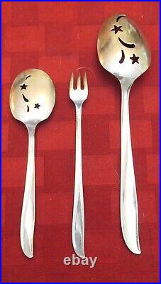 63 Pieces Oneida Twin Star Community Stainless Flatware MULTIPLE SERVING PIECES