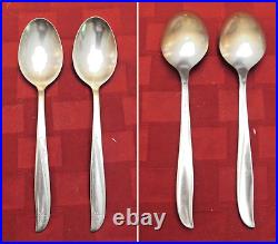 63 Pieces Oneida Twin Star Community Stainless Flatware MULTIPLE SERVING PIECES