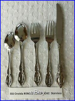 64 Pc Full 5 Pc Service For 12 Oneida SSS Renoir Pembrooke Stainless with4 Hostess