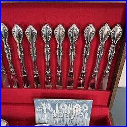 64 Pcs Serves 12 Cantata by Oneida Community Glossy Stainless WithBox VGC Some New