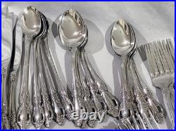 64 pcs ONEIDA DISTINCTION STAINLESS FLATWARE- RAPHAEL PATTERN UNUSED