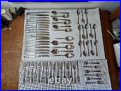 64 pcs Oneida Oceanic Stainless Steel Flatware Utensil Knives, Spoons, Forks