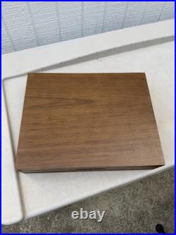 65 Pc Oneida 18/10 Stainless/gold trimmed Flatware Set in wood box