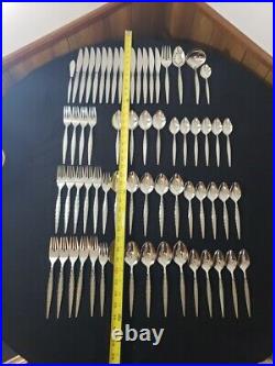 65 Pc Set Community Venetia By Oneida Silver Stainless Flatware Silverware