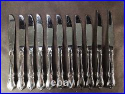 65 Pieces Oneida Community CHATELAINE Stainless Flatware New & Used