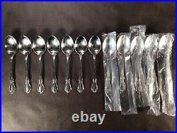 65 Pieces Oneida Community CHATELAINE Stainless Flatware New & Used