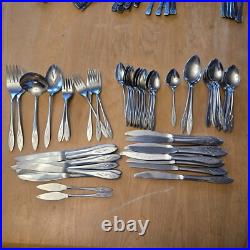66 PCS OneidaCraft Deluxe EMBER GLOW Stainless Flatware/Silverware