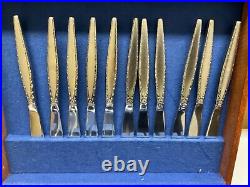 66 Pc Set Oneida Community Venetia Stainless Flatware Silverware Mid Century