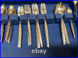 66 Pc Set Oneida Community Venetia Stainless Flatware Silverware Mid Century