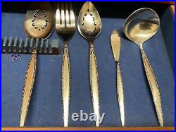 66 Pc Set Oneida Community Venetia Stainless Flatware Silverware Mid Century