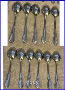 66 Pcs Oneida OneidaCraft Deluxe CHATEAU Stainless Flatware And Serve ware