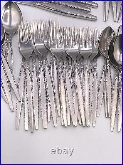 66 Pcs Venetia Oneida Community Mid Century Venetia Stainless Flatware