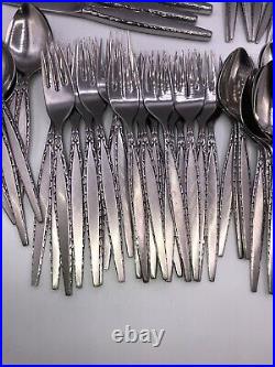 66 Pcs Venetia Oneida Community Mid Century Venetia Stainless Flatware