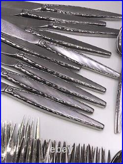 66 Pcs Venetia Oneida Community Mid Century Venetia Stainless Flatware