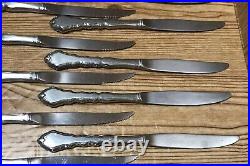 66 Piece, Service for 8, Oneida Satinique Community Stainless Flatware Set +Tray