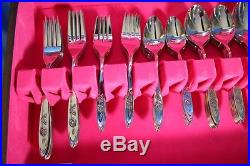 66 Piece Set Oneida Community Stainless My Rose Stainless Flatware 12 Settings+