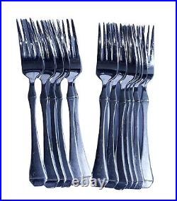 66 Pieces 8 Place Setting Oneida Obsidian STAINLESS STEEL FLATWARE +25 XTRA