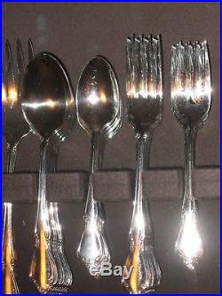 66 pc ONEIDA DELUXE STAINLESS CHATEAU FLATWARE 12 PLACE SETTINGS +serving pcs EX