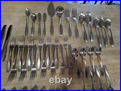 66 pcs Oneida Community Stainless PAUL REVERE Forks, Spoons, Knives, Serving Pcs