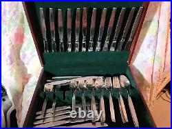 66Pcs! Serves 12 Frostfire Oneida Community Stainless with4 Service spoons+2 other