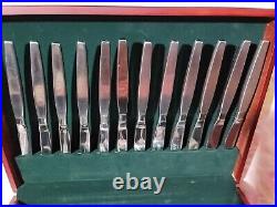 66Pcs! Serves 12 Frostfire Oneida Community Stainless with4 Service spoons+2 other