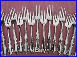 66pc Oneida Community Chatelaine Stainless Flatware for 12