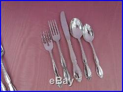 66pc Oneida Community Chatelaine Stainless Flatware for 12