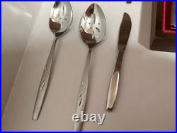 67 Pc Onieda Will O' Wisp Stainless Flatware Set For 12 + Heirloom Cube Mark