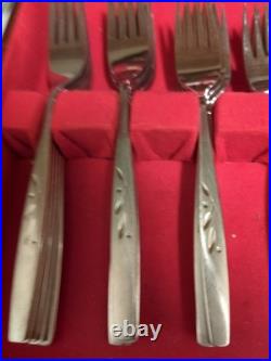 67 Pc Onieda Will O' Wisp Stainless Flatware Set For 12 + Heirloom Cube Mark